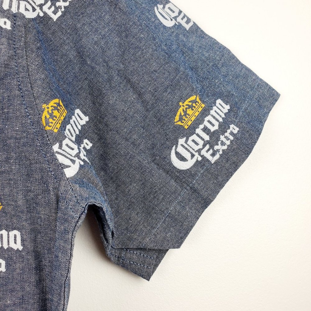 Corona Extra Button Up Denim SS Shirt Sz Med NWOT - Picture 10 of 10